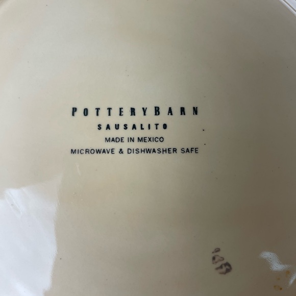 Pottery Barn Sausalito Amber Yellow Dinner Plates 12” Set of 4 Hand Painted - Picture 6 of 7